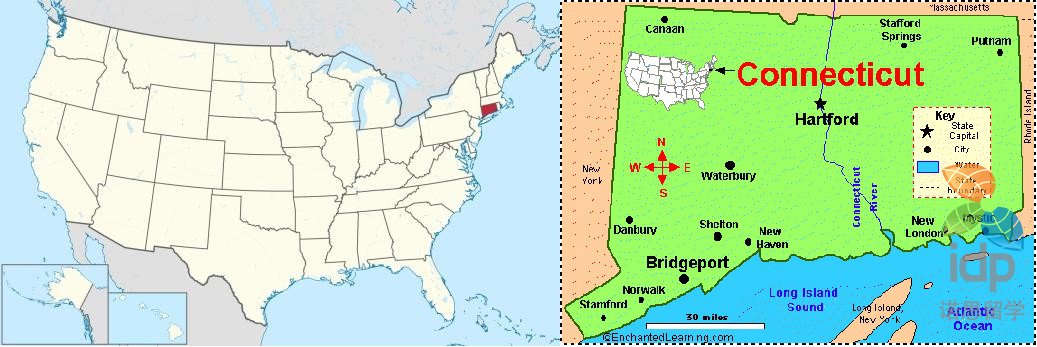 细数美国各州主要产业和500强公司之康涅狄格州