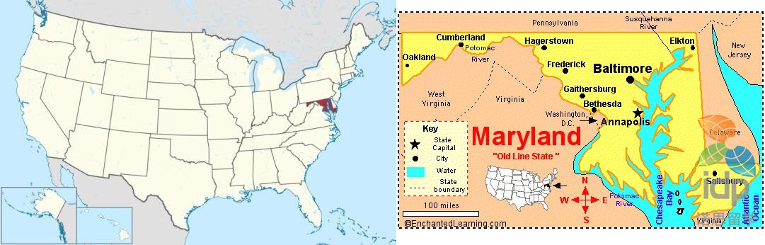 细数美国各州主要产业和500强公司之马里兰州