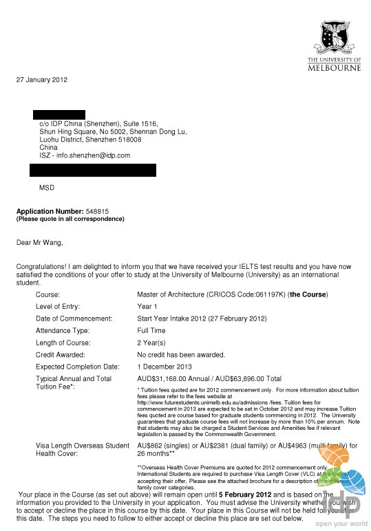 王同学offer letter 展示